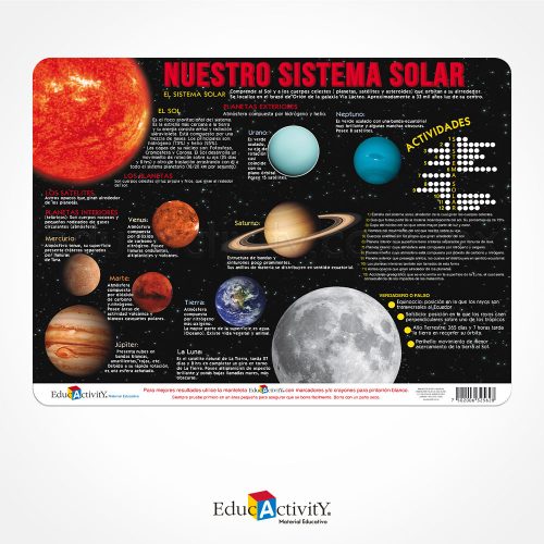 Manteleta Educativa El Sistema Solar - Educactivity, Juguetes y Materiales Educativos