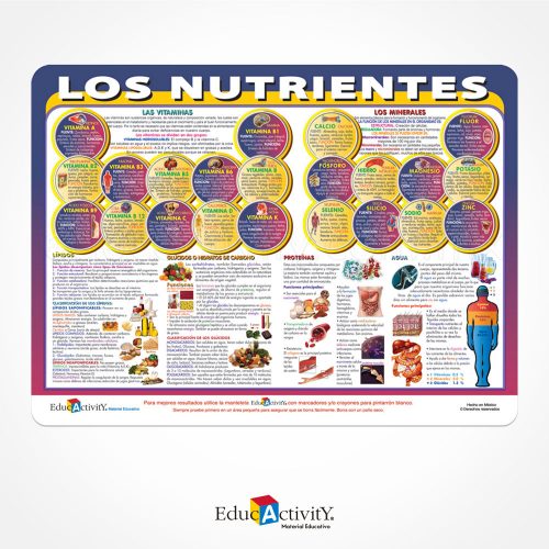 Manteleta Educativa Los Nutrientes - Educactivity, Juguetes y Materiales Educativos